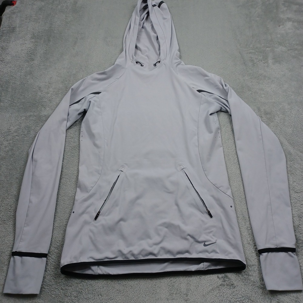 Nike Hoodie Womens Small Gray Pullover Sweater Pockets Casual Activewear